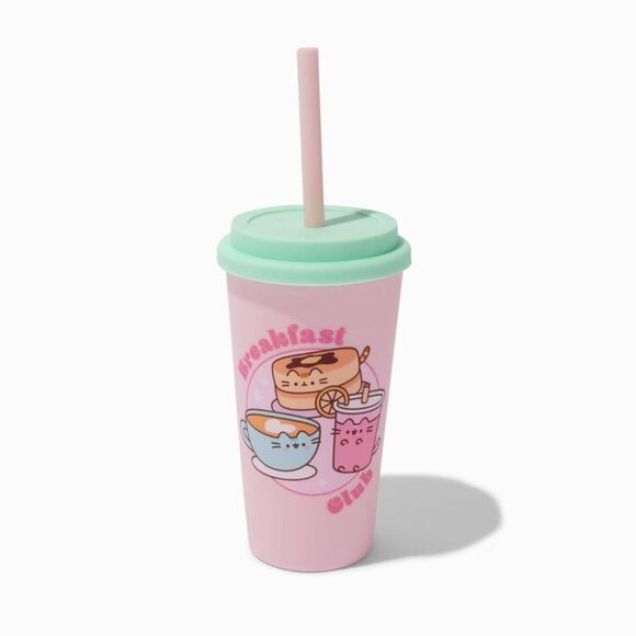 Pusheen® The Cat Breakfast Tumbler Plastic water juice cup with straw - Picture 4 of 10